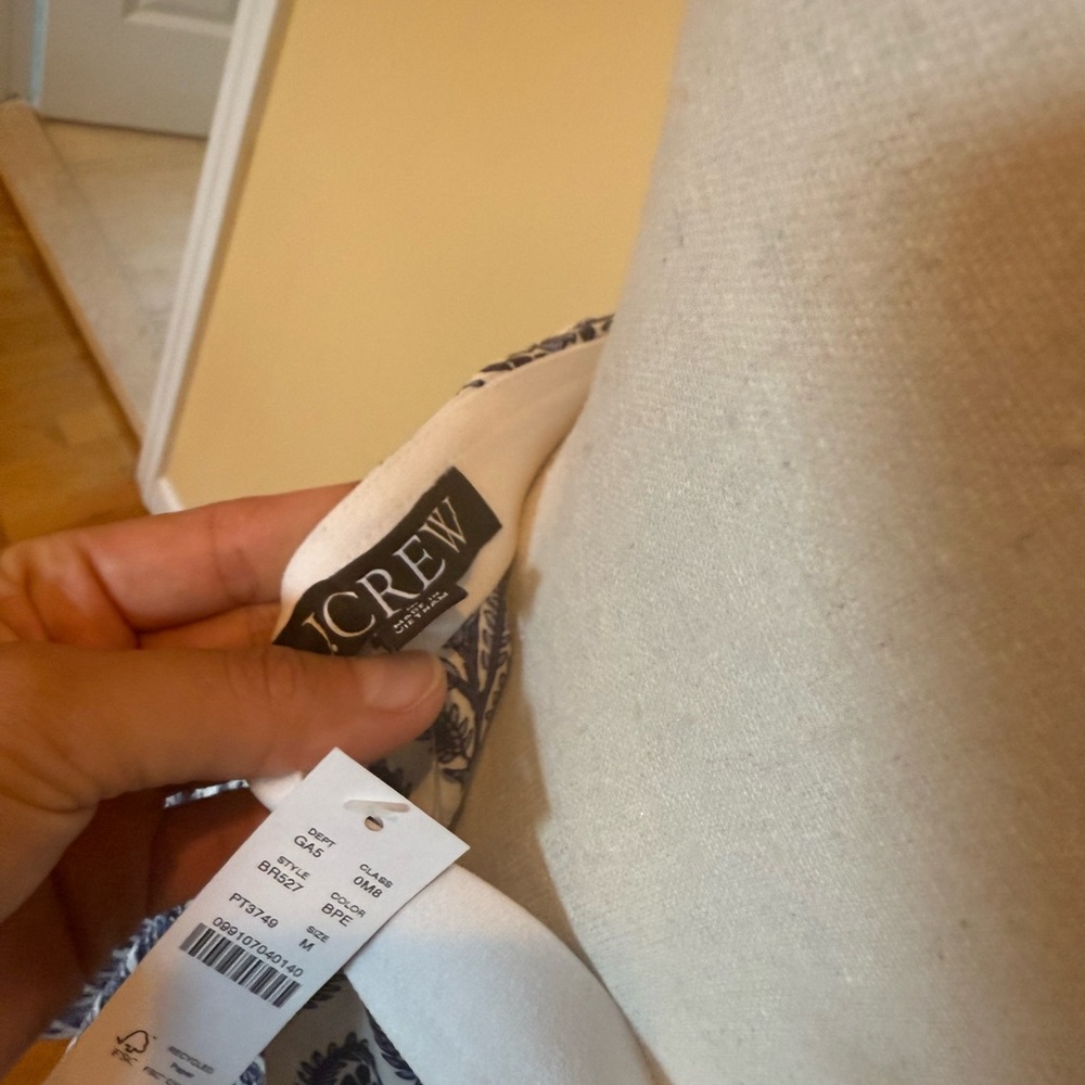J. Crew Gwyneth Slip Skirt in Bouquet Block Print - Picture 2 of 5